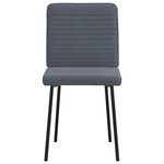 vidaXL Chaises à manger lot de 4 Gris foncé Velours