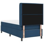vidaXL Lit à ressorts avec matelas Bleu 90 x 190 cm tissu