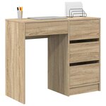 vidaXL Bureau Chêne Sonoma 90 x 37 5 x 75 cm Bois d'ingénierie