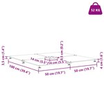 vidaXL Pied de parasol Aspect bois gris foncé 100 x 100 x 4 cm Acier