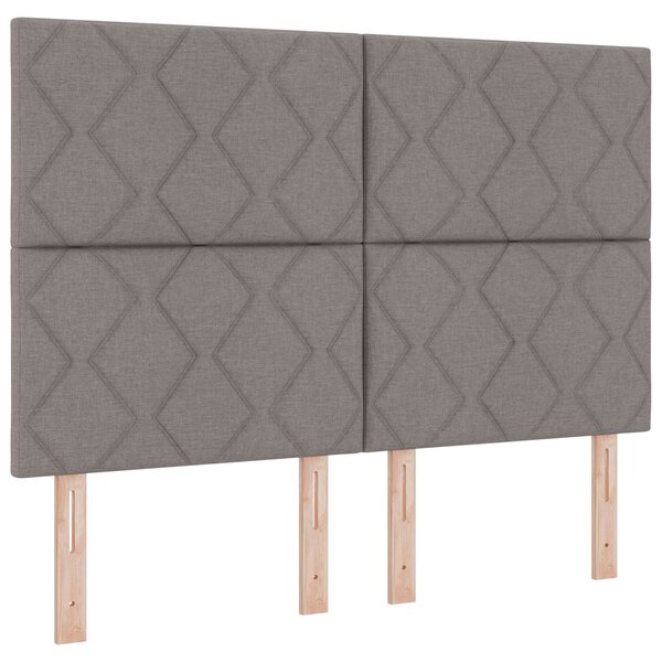 vidaXL Tête de lit LED Taupe 160 cm tissu