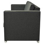 vidaXL Ensemble de canapés deux pièces Tissu Gris foncé