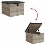 vidaXL Salon de jardin 6 Pièces avec coussins gris clair résine tressée