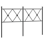 vidaXL Tête de lit métal noir 137 cm
