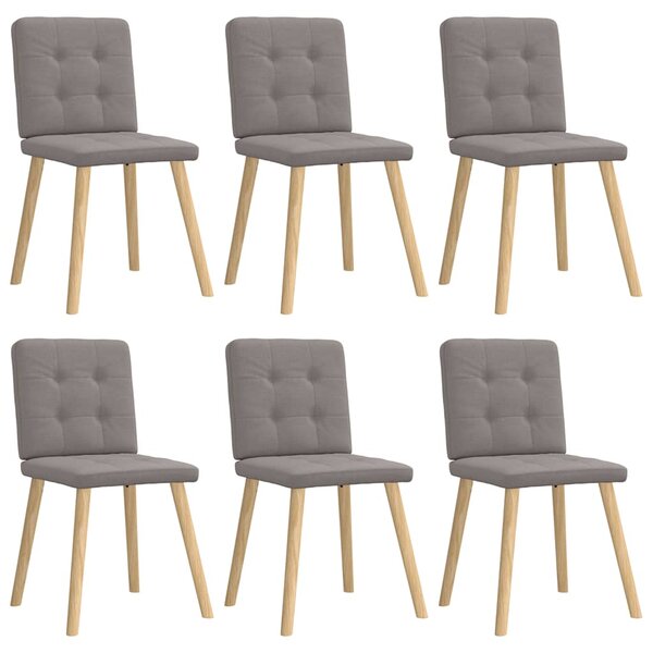vidaXL Chaises à manger lot de 6 taupe tissu