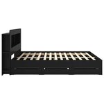 vidaXL Cadre de lit avec rangement Noir 180 x 200 cm Bois d'ingénierie