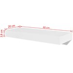 vidaXL 2 Étagères murales MDF Blanc Rangement de livres/DVD