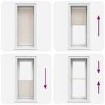 vidaXL Store plissé 40x150 cm Crème