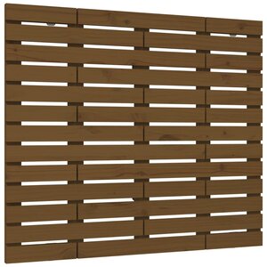 vidaXL Tête de lit murale Marron miel 96x3x91 5 cm Bois massif de pin