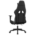 vidaXL Chaise de jeu de massage repose-pied Noir camouflage Similicuir