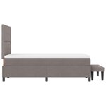 vidaXL Lit à ressorts avec matelas Taupe 120 x 200 cm tissu