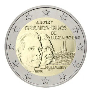 2 euros commémorative Luxembourg 2012 - Grand-Duc Guillaume IV.