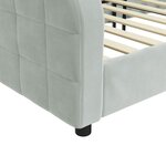 vidaXL Lit de jour gris clair 100x190 cm velours