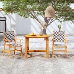vidaXL Ensemble à manger de jardin 3 Pièces Bois d'acacia solide