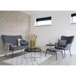 House Nordic Table basse Scarlett 70x40 cm Rond Noir