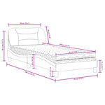 vidaXL Lit avec matelas gris clair 90x190 cm tissu