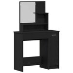 vidaXL Ensemble de Coiffeuse avec tiroir Chêne noir 86.5 x 35 x 136 cm