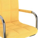 vidaXL Chaise pivotante de bureau Jaune moutarde Tissu