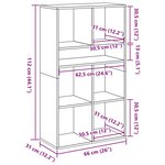 vidaXL Bibliothèque chêne fumé 66x31x112 cm bois d'ingénierie