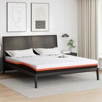 vidaXL Matelas Blanc et Gris 200 x 200 cm Mousse à mémoire de gel