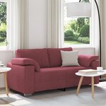 vidaXL Canapé Loveseat Rouge Vin 140 cm Tissu