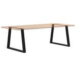 vidaXL Pieds de table à manger en forme de V 2 pièces Noir 90 x (72-73 3) cm Acier