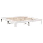 vidaXL Cadre de lit sans matelas blanc 140x190 cm bois de pin massif