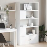 vidaXL Bibliothèque blanc 100x36x189 cm bois d'ingénierie