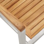 vidaXL Transat avec chaises de jardin 3 Pièces en bois massif de teck