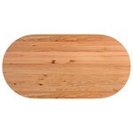 vidaXL Table à manger marron clair bois de chêne massif ovale