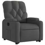 vidaXL Fauteuil inclinable Gris foncé Tissu