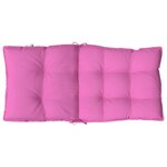 vidaXL Coussins de chaise à dossier bas lot de 6 rose tissu oxford