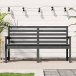 vidaXL Banc de jardin gris 159 5x48x91 5 cm bois massif de pin