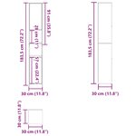 vidaXL Armoire de salle de bain Gris béton Bois d'ingénierie