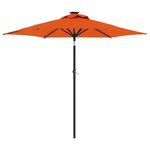 vidaXL Parasol de jardin avec mât en acier terre cuite 225x225x212 cm