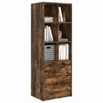 vidaXL Haut Armoire avec tiroir Chêne fumé 45 5 x 34 x 127 cm