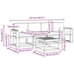 vidaXL Ensemble de canapés d'extérieur 5 Pièces Blanc et crème