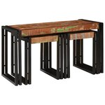vidaXL Tables gigognes - Pack de 3 en bois recyclé solide