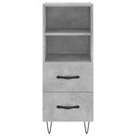 vidaXL Buffet Gris béton 34 5x34x90 cm Bois d'ingénierie