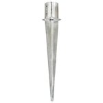 vidaXL Piquets au sol 2 Pièces Argenté 12x91 cm Acier galvanisé