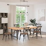 vidaXL Pieds de table à manger Anthracite 2 pièces 100 x (72-73) cm Acier