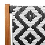 vidaXL Mobilier de jardin Noir et Blanc 122 x 78 x 73 cm