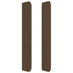 vidaXL Tête de lit avec oreilles Marron foncé 103x16x118/128 cm Tissu