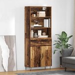 vidaXL Haut Armoire Bois ancien 69 5 x 34 x 180 cm Bois d'ingénierie
