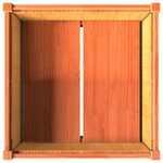 vidaXL Jardinière cire marron 70x70x70 cm bois de pin massif