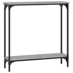 vidaXL Table console sonoma gris 75x22 5x75 cm bois d'ingénierie