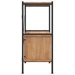 vidaXL Étagère à 3 niveaux armoire 80x40x92 cm Acier bois d'ingénierie