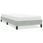vidaXL Cadre de lit sans matelas gris clair 80x220 cm velours