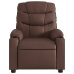 vidaXL Fauteuil de massage inclinable électrique marron similicuir