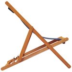 vidaXL Chaises de plage pliables lot de 2 bleu tissu